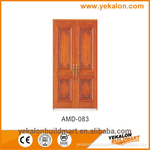 Yekalon AMD-080 wood finish Armored door pannel series security steel double door
